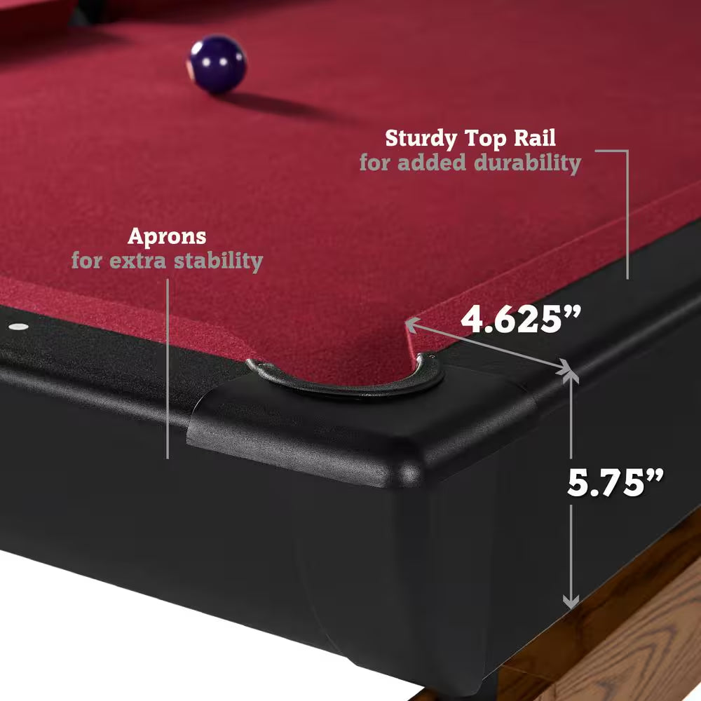 Edgewood 84 In. Pool Table with Accessories