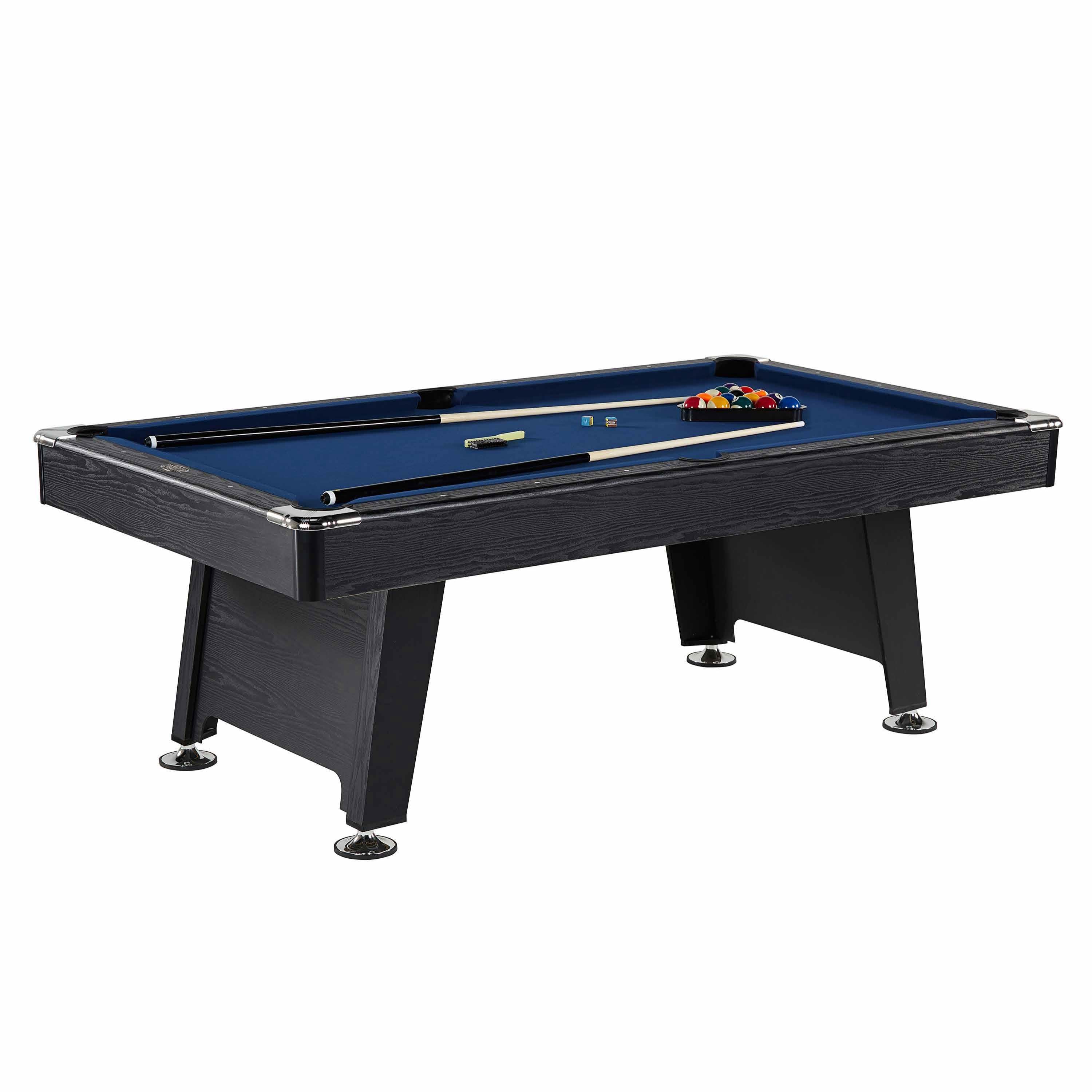 7 Ft Arcade Billiard Table with Pool Ball and Cue Stick Set (84 in X 48 In)